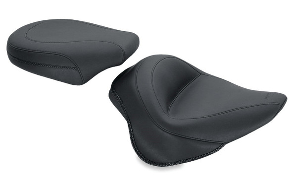 Mustang Wide Touring Passenger Seat: 11-17 Harley-Davidson Blackline/Slim