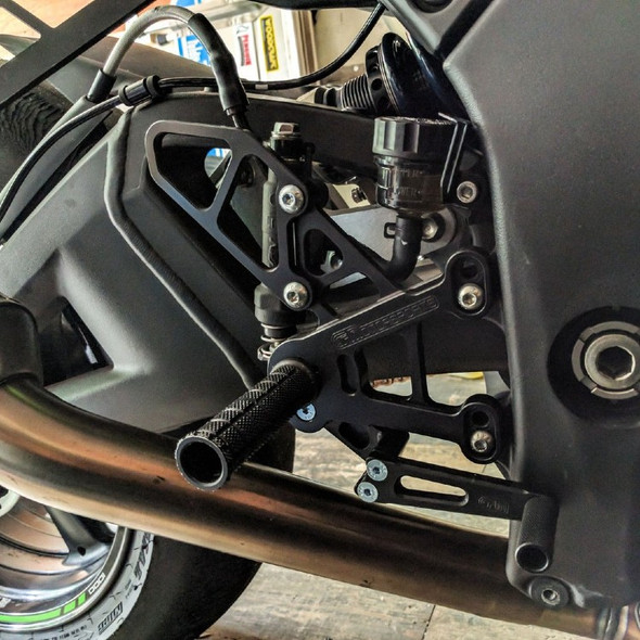 Woodcraft Rearset Kit: 2021 Kawasaki Ninja ZX-10