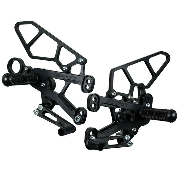 Woodcraft Complete GP Rearset Kit: 09-14 BMW HP4/S1000RR Models