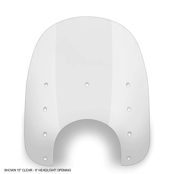 Memphis Shades Replacement Slim Windshield Plastic - 9" Headlight Cutout