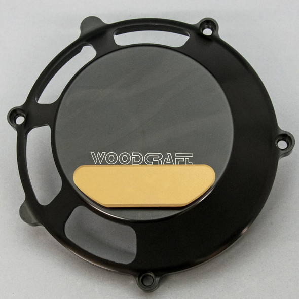 Woodcraft Clutch Cover RHS Assembly w/Cerakote: 93-08 Ducati Models