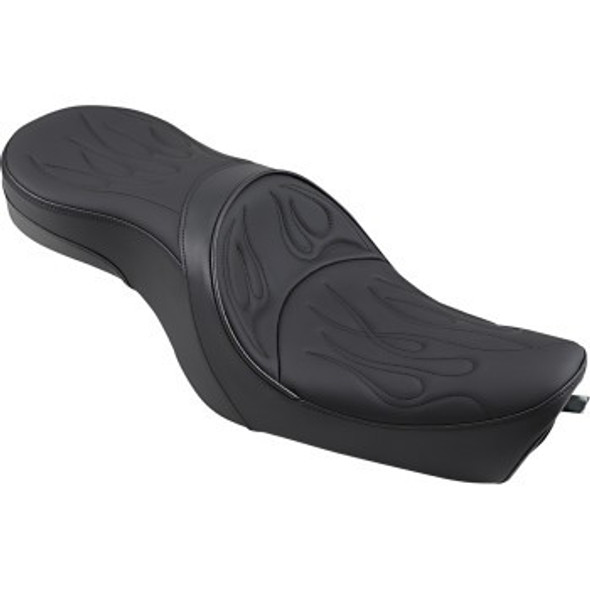 Drag Specialties Flame Low-Profile Touring Seat: 04-21 Harley-Davidson Touring Models