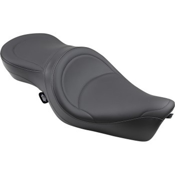 Drag Specialties 2-Up Wide Low-Profile Seat: 04-21 Harley-Davidson Sportster Models