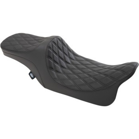 Drag Specialties Double Diamond 2-Up Predator III Seat: 97-07 Harley-Davidson Touring Models