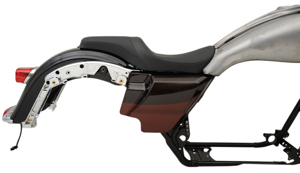 Drag Specialties Mild Touring Seat for Yaffe Tanks: 08-21 Harley-Davidson Touring Models