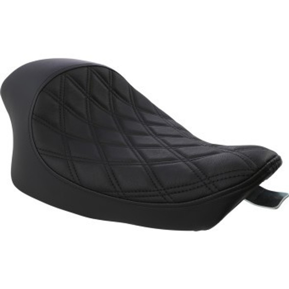 Drag Specialties Double Diamond ¾ Low Solo Seat: 04-21 Harley-Davidson Sportster Models