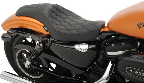 Drag Specialties Predator Double Diamond Seat: 10-21 Harley-Davidson Sportster Models