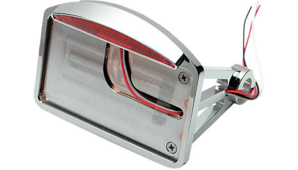 Drag Specialties Side-Mount License Plate Mount With LED Tail Light