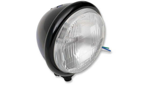 Drag Specialties 5¾" Black Bottom Mount Headlight Assembly