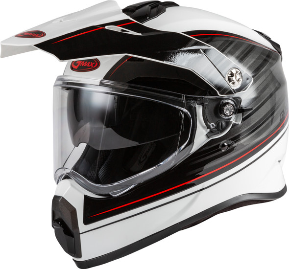GMAX AT-21 Helmet - Raley - White/Grey/Red - Small