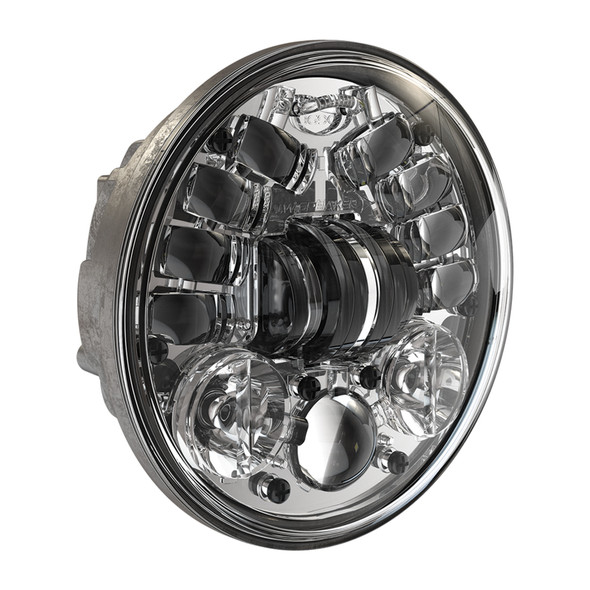 J.W. Speaker LED High and Low Beam Adaptive Headlight with Chrome Inner Bezel - 0555101