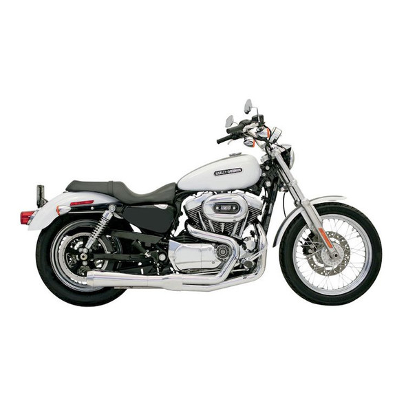 Bassani Xhaust Road Rage 2-Into-1 Short Exhaust: 04-13 Harley-Davidson Sportster Models