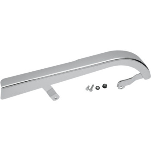 Drag Specialties Upper Rear Belt Guard: 2000-2005 Harley-Davidson FX Models Models - Chrome