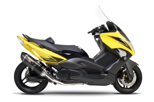 Yoshimura R-77 Race Full Exhaust for 08-11 Yamaha TMAX 500 - Stainless/Carbon Fiber - [Blemish]