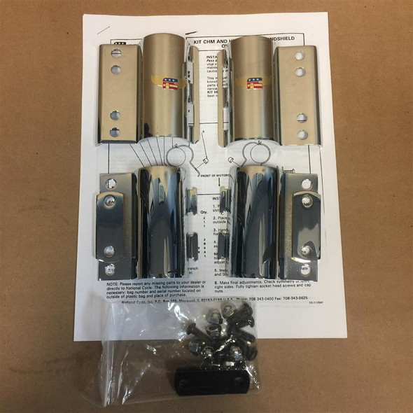 National Cycle Chrome 41mm Fork Windshield Mount Kit -  KIT-CHM - [Demo]