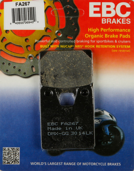 EBC FA Organic Rear Brake Pads ~ FA267