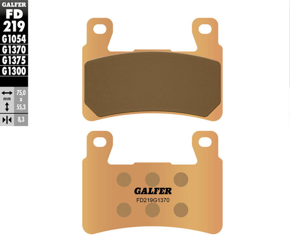 Galfer Sintered Ceramic Brake Pads for 1998-2020 Harley Davidson/Honda/Kawasaki Models