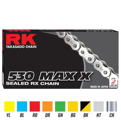 RK MAX-X Chain - 530 Pitch - Pink - 120 Links - 530MAXX-120-PP
