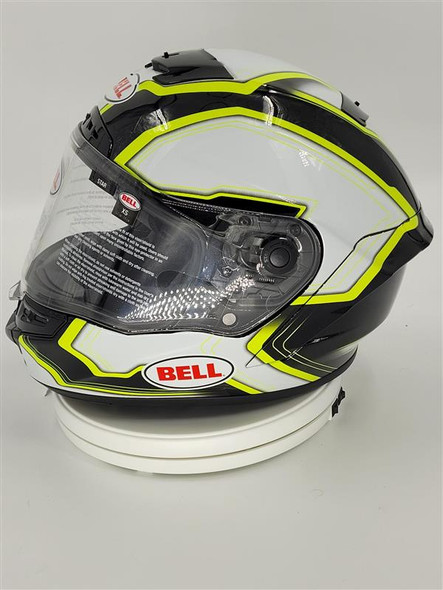 Bell Street Star Full Face Motorcycle Helmet - Pace - Black/White - Size X-Small - [Open Box]
