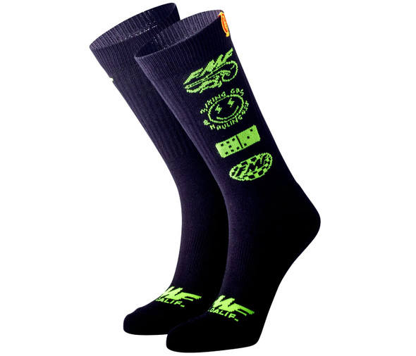 FMF Stacked Socks - Black - One Size