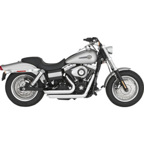 Vance & Hines Shortshots Staggered Exhaust System: 2006-2009 Harley-Davidson FX Models - Chrome