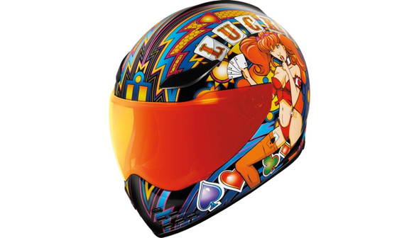 Icon Domain Helmet - Lucky Lid 4 - Red
