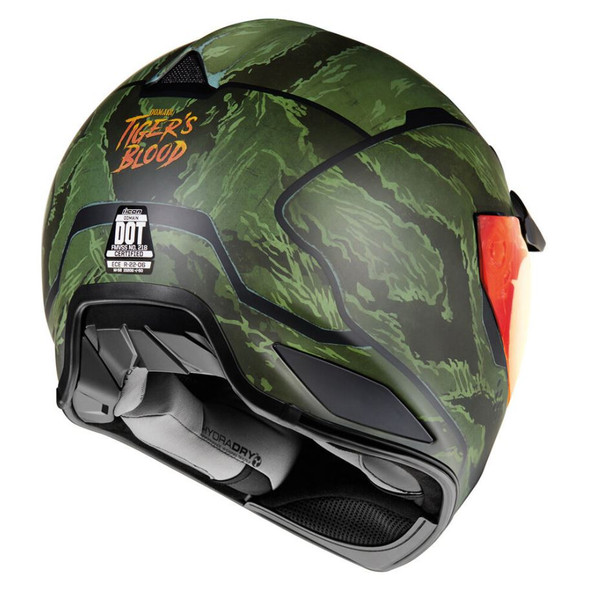 Icon Domain Helmet - Tiger's Blood - Matte Green