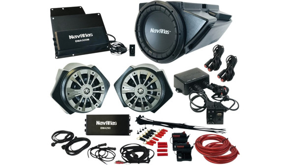 Navatlas 2-Seater Audio Kit with Rocker Switch for Polaris - Zone 3 - Turbo