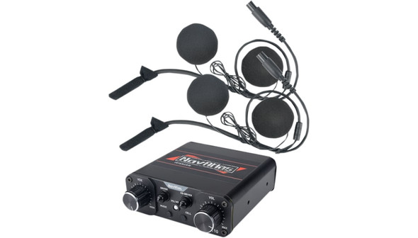 Navatlas Intercom Communication System with Helmet Headphones - NNT10 - Black
