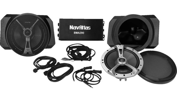 Navatlas Under Dash Kick Pod System Speaker Kit for Polaris - 6-1/2" - Ranger