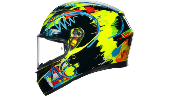 AGV K3 Rossi Winter Test 2019 Helmet - Yellow/Black/Green