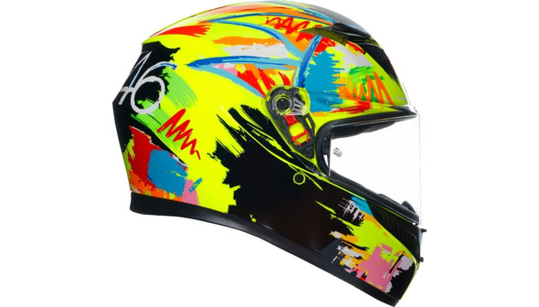 AGV K3 Rossi Winter Test 2019 Helmet - Yellow/Black/Green