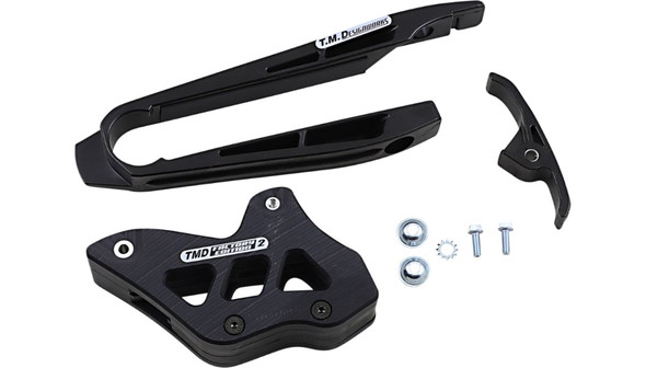 T.M. Designworks Chain Guide and Slider Kit: DCK-ORK-BK - KTM/Husaberg Models - Black