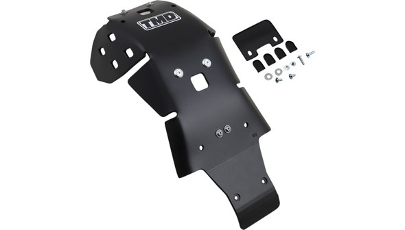 T.M. Designworks Full-Coverage Skid Plate with Linkage Protection: KHLG-455-BK - Husqvarna/KTM Models - Black