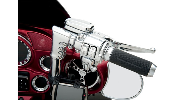 Drag Specialties Brake/Clutch Lever Assembly: 2008-2013 Harley-Davidson Models - Chrome
