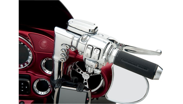 Drag Specialties Brake/Clutch Lever Assembly: 1996-2007 Harley-Davidson Models - Chrome