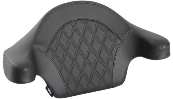 Drag Specialties Tourpak Pad: Harley-Davidson Models - Double Diamond Stitched - Black