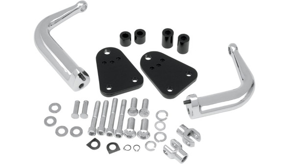 Drag Specialties Adjustable Highway Peg Mount: 2004-2021 Harley-Davidson XL Models - Black/Chrome