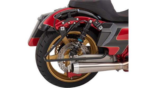 Drag Specialties Saddlebag Support Brackets: 2009-2013 Harley-Davidson FL Models - Chrome