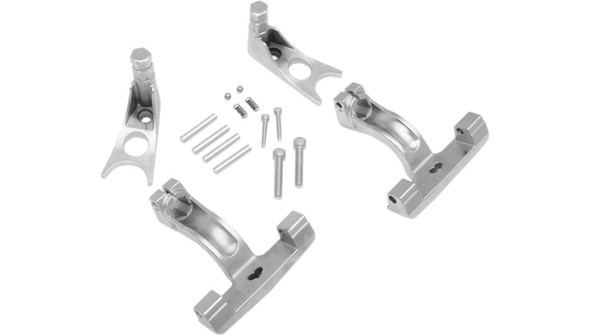 Drag Specialties Passenger Floorboard Mount Kit: 2000-2010 Harley-Davidson FL/FX Models