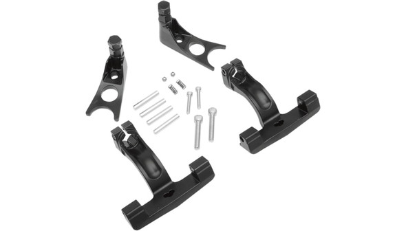 Drag Specialties Passenger Floorboard Mount Kit: 2000-2010 Harley-Davidson FL/FX Models