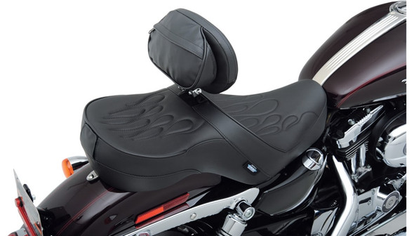 Drag Specialties EZ Glide II Convertible Backrest with Cover: Harley-Davidson Models - Smooth