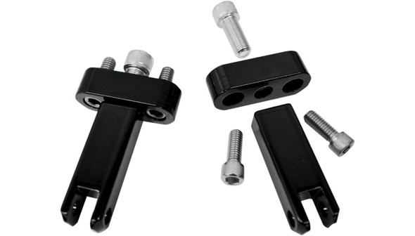 Drag Specialties Passenger Footpeg Mount Kits: 1999-2022 Harley-Davidson FL Models - Black