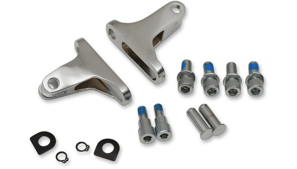 Drag Specialties Short Passenger Footpeg Mount Kit: 1993-2022 Harley-Davidson FL Models