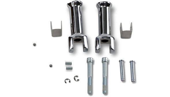 Drag Specialties Passenger Footpeg Mount Kits: 2018-2023 Harley-Davidson Softail Models - Chrome