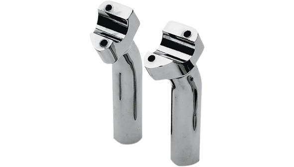 Drag Specialties Buffalo Billet Aluminum Handlebar Risers: Harley-Davidson Models - Chrome