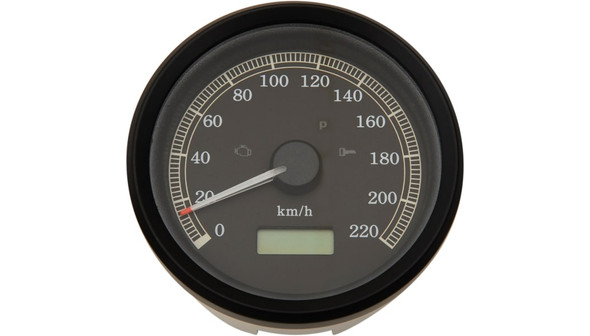 Drag Specialties 3-3/8" Programmable Electronic Speedometer: 1999-2003 Harley-Davidson FX/XL Models - Black