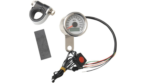 Drag Specialties 1.87" MPH Programmable Mini Electronic Speedometer with Odometer/Tripmeter: 1986-2003 Harley-Davidson Models