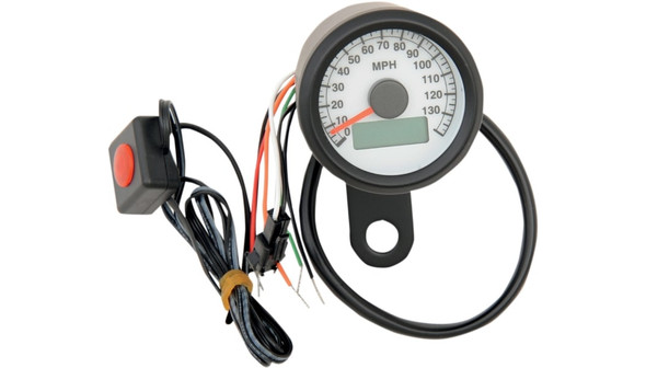 Drag Specialties Programmable Mini Electronic 1.87" MPH Speedometer with Odometer/Tripmeter: 1986-2003 Harley-Davidson Models