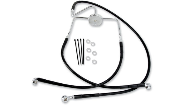 Drag Specialties Extended Length Front Brake Line Kit: 2008-2013 Harley-Davidson FL Models